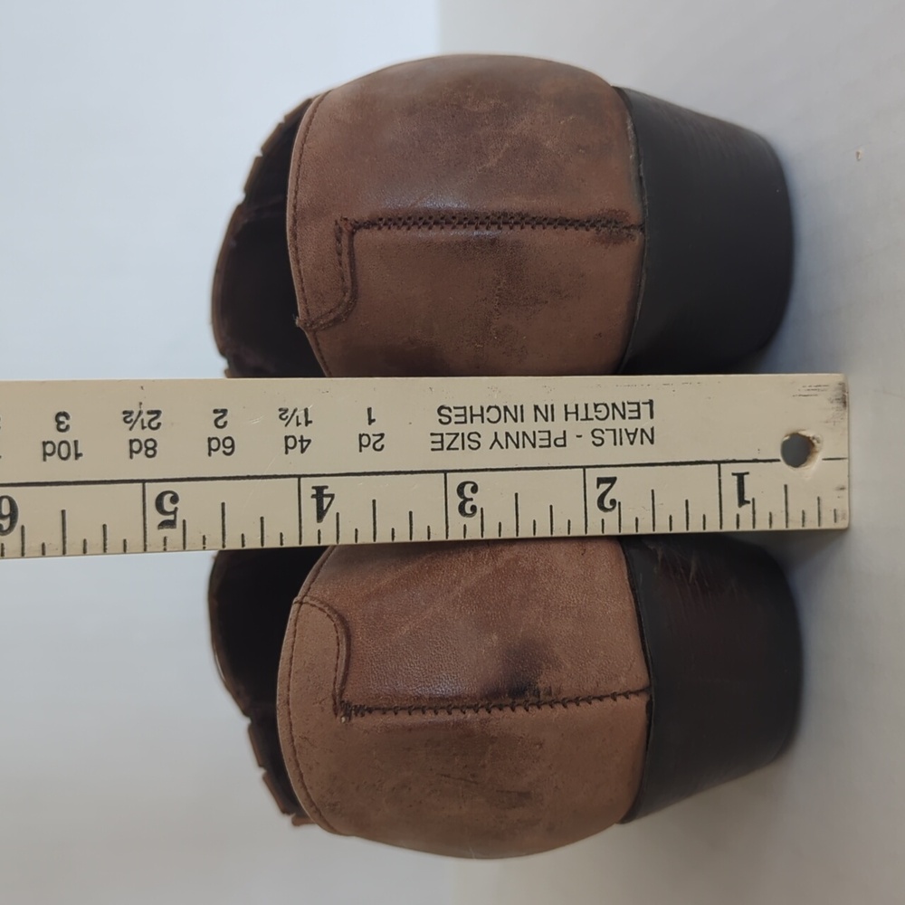 Vintage Maine Woods Dude Leather Tooling Cowgirl Western Ankle Shooties 9M Brown - Picture 12 of 16